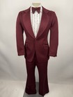 Vtg 60s 70s Tuxedo Suit Mens 41 Jacket 36 32 Pants Bell Bottom Wedding Prom Mod