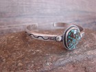 Native American Sterling Silver   Sonoran Turquoise Bracelet Signed Sy