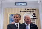 Signed President Joe Biden Barack Obama Cool Inscription Photo Auto 8x10 Psa 10