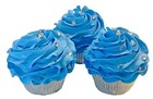 Dezicakes Fake Cupcakes Artificial Food Set Of 3 Blue Bling Cupcakes