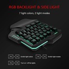 Redthunder One-handed Rgb Gaming Keyboard And Mouse Combo  35 Black Combo