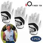 Soft All Weather Cabretta Leather Golf Gloves Men Left Right Hand 3 Pc