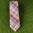 Necktie Pink Plaid Boys Class club Gold Label 50    Tie Classic