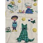 Vintage Baby Blanket Childrens Nursery Girls Boys Unisex Crib Mather Goose Cat