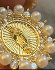18k Solid Yellow Gold Jesus Pendant
