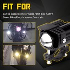 2x Led Spot Motorcycle Lights Headlight Driving Fog Auxiliary Lamp Yellow White