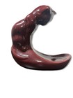 Vintage Royal Haeger Ceramic Burgundy Cat Fish Bowl Holder
