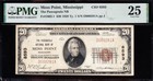 Nice  rare  Bold   Crisp Vf  1929  20 Moss Point  Ms National Note  Pmg 25 00281