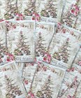 Christmas Tree Card Lot Of 50  Shabby Chic Vintage Themed Xmas Tree Cards   xx2
