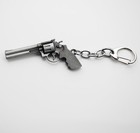 357 Revolver Pistol Weapon Model Keyring Keychain Mini Key Ring Chain Gun Black
