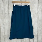 Circa Vintage Teal High Waist Retro Cottage Flowy Stretch Pockets Midi Skirt 10