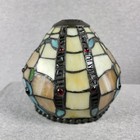 Vintage Tiffany Style Small Lamp Shade  some Cracked Glass   7 