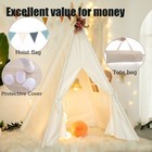 Teepee Tent For Kids-portable Children Play Tent Indoor Outdoor  white 