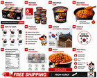  free Shipping  Korean Spicy Buldak Ramen Cup 6 Cups Samyang