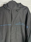 Timberland Jacket Mens 2xl Black Weathergear Hooded Nylon Rain Coat Full Zip