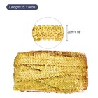 5 Yards 1 2 Inch Elastic Sequins Trim 3 Row Flat Sequin Strip Laser Gold