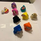 Lot Of 10 Puffkins Keychains    Colorful Teddy Bears   Rainbow Stuffed Animals 