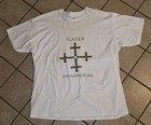 Original Slayer  god Hates Us All Tour  T-shirt White Band  3xl Xxx-large Rare