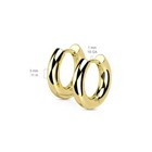 Stainless Steel Thick Hoop Hinged Earrings Pair 3mm 18ga Earring Silver Color