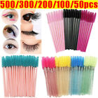 50-500pc Disposable Eyelash Brush Mascara Wands Applicator Eyebrow Brush Makeup   