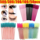 50-500pcs Disposable Eyelash Brush Mascara Wands Applicator Eyebrow Brush Makeup