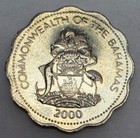 2000 Bahamas 10 Ten Cents - Circulated Bahamian Copper Nickel World Coin
