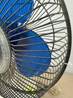 Vintage 70s Galaxy 12    Oscillating Blue Blades 2 Speed Fan   see Description  