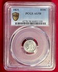 1831 H10c Capped Bust Half Dime Pcgs Au58  Bright White