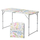 4ft Adjustable Height Portable In outdoor Aluminum Folding Picnic Camping Table