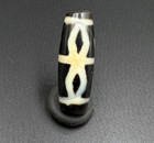 Himalayan Tibet Nepal 6 Eyes Dzi Agate Stone Prayer Amulet Zee Bead Pendant