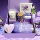 Lavender Gift Basket For Women Luxury Purple Gift Box Self Care Set Spa Gift