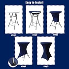  Cocktail Table Cover 32x43  Black Spandex Fitted 43   round  1pc   Black