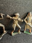 Vintage Military Barclay Leaded Figures Lot Of 3
