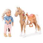 Our Generation Palomino Hair Play Horse Accessory Set For 18  Dolls