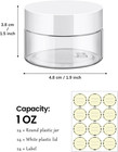 24 Pack 1 Oz Small Plastic Jars With Lids And Labels  Round Clear Containers