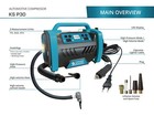 Konner sohnen German Portable Air Compressor  Tire Inflator 150 Psi 12v Dc 