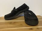 Men s Weatherproof 3mthinsulate Black Faux Suede Moccasin Slippers Size 9-10 M