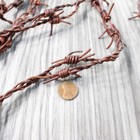 5 Leather Barbed Wire Necklaces  Antique Brown Colored    5257