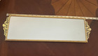 Vtg Hollywood Regency Gold Rectangle Metal Vanity Mirror Tray 20x6 5