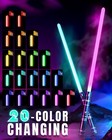 Lightsaber Toy Dueling Light Saber 20 Colors 4 Modes   Sounds 2-in-1 Detachable