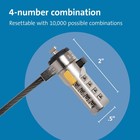 Kensington Combination Cable T-bar Standard Lock Slot For Laptops  Resettable 4