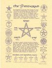 Pentagram Parchment-like Page For Book Of Shadows  Altar 