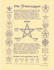 Witchcraft Pentagram Parchment-like Page For Book Of Shadows  Altar 