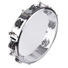 10-inch Tambourine Handbell Hand Drum Double Row Metal Jingles Percussion O6k4