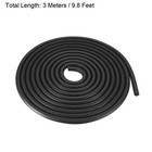 Foam Rubber Seal Weather Strip 10mm Diameter 3 Meters Black