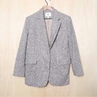 Banana Republic Coleta Tinsel Tweed Blazer Silver Size 6