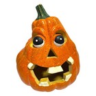 Goofy Face Blow Mold Foam Halloween 8    Light Up Pumpkin Jack-o   -lantern Decor