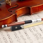 4 4 Violin Bow Octagonal Stick Ebony Frog Brazilwood With Double Pearl Eyes