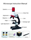 Amscope 10pc Beginner 100x-400x-1200x Microscope Science Kit For Kids W book