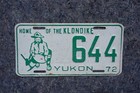 1972 Yukon Canada License Plate - Home Of The Klondike